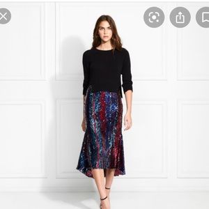 Sparkly Sequined 2-Piece Bodysuit + Skirt